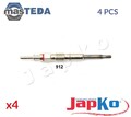 01912 GLÜHKERZE GLÜHKERZEN JAPKO 4PCS FÜR AUDI A3,A2,A4 B6,A4 B7,8P1,8PA,8Z0