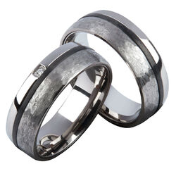 Trauringe Eheringe Verlobungsringe Carbon Titanringe Diamantring Gravur 2 Ringe