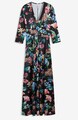 Neu Maxikleid mit Blumenprint Gr. 36/38 Schwarz Geblümt Damenkleid Casual-Kleid