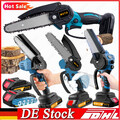 Akku Kettensäge 4/6/8 Zoll Mini Elektro Kettensägen Handkettensäge Mit 2 Akku DE