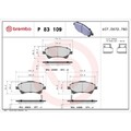 1x Bremsbelagsatz, Scheibenbremse BREMBO P 83 109 passend für TOYOTA