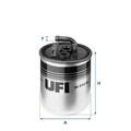 Kraftstofffilter UFI 24.416.00 Filtereinsatz für MERCEDES KLASSE SPRINTER B904 5
