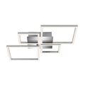 Briloner LED Zimmer Decken Leuchte Lampe FRAME Metall chrom- alufarben 75x47cm
