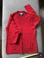 Marie Lund Copenhagen Strickjacke Cardigan aus Merino Wolle Woolmark Gr. L Rot