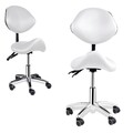 Arbeitshocker Drehstuhl Drehhocker Rollhocker Sattelhocker Hocker Weiß