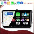 9" 64GB Android 13 Autoradio GPS NAVI WIFI RDS Für VW GOLF 5 6 Touran Caddy Polo
