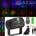 RGB Laser Projektor 480 Muster Akku Bühnenlicht LED Party Disco & USB Halterung