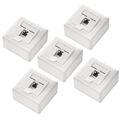 5x Netzwerkdose CAT6 Datendose 1x RJ45 Netzwerk LAN DSL Dose Aufputz Unterputz