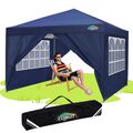 COBIZI Pop up Pavillon 3x3 Wasserdicht Faltpavillon Partyzelt mit 4 Seitenteilen