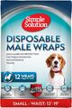 Einfache Lösung Einweg Hundewindeln für männliche Hunde | männliche Wraps mit Super Ab