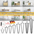 4X Hairpin Legs Haarnadelbeine Hairpins Tischbeine Tischkufen Esstisch Schwarz