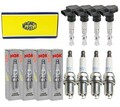 4x MAGNETI MARELLI Zündspule +4x NGK Zündkerze Laser Iridium passend für Fiat