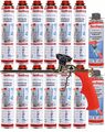 12x Fischer 1K Pistolenschaum PUP S 750ml B2 + Pistole M3 + 2x PUR500 Reiniger