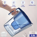 3,6L Wasserfilter Kanne inkl. 1 Kartusche Wasserfilterkanne 4-stufige Filtration