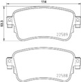 HELLA PAGID 8DB355037-681 Bremsbelagsatz, Scheibenbremse hinten für CITROËN