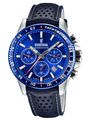 Festina Chronograph Uhr Herrenuhr Lederarmband Chrono Datum blau F20561/3