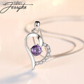 Damen Halskette Herz 925 Silber Kette Zirkon Anhänger Frauen Schmuck Geschenk