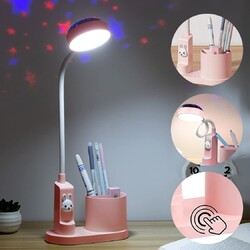 Schreibtischlampe LED Tischlampe Dimmbare Sternenprojektor Nachtlicht Leselampe