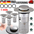  1-5 Stück Pop Up Abflussstopfen Waschbeckenstöpsel-Abflusssieb mit Sieb 34-40mm