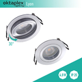 LED Einbauspot Alu 3-Step dimmbar schwenkbar IP20 Lampe flach Strahler Leuchte