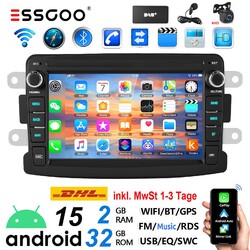Autoradio Android 32G Carplay GPS +DAB KAM Für Renault Dacia Logan Lodgy Captur