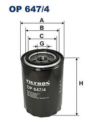 FILTRON OP 647/4 Filter, Arbeitshydraulik für FORD,MASERATI