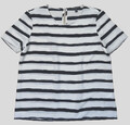 ESPRIT Damen Bluse Tunika Gr.40 Kurzarm Schwarz/Weiß gestreift Sommer