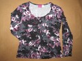 Together: Stretch-Shirt m. Druckmotiv, gr.Rundhals-Ausschnitt,Langarm,Gr.38,top!