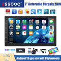 DAB+ 7" Doppel 2DIN Autoradio Android 13 Carpaly GPS NAVI RDS BT Mikrofon Kamera
