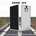 200W 12V Mono Solarmodul Solarpanel für Wohnmobil Garten Camper Boot Hauses