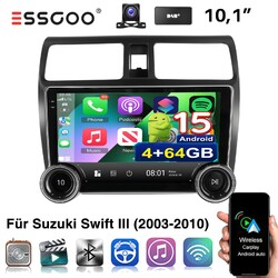 Für SUZUKI SWIFT III EZ MZ 2004-2009 4+64G DAB+ Android 15 Autoradio GPS Navi BT