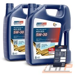 EUROLUB 2x 5 L = 10 LITER WIV ECO SAE 5W/30 MOTOR-ÖL MOTOREN-ÖL ### INKL. ÖLWECHSEL-ANHÄNGER ###