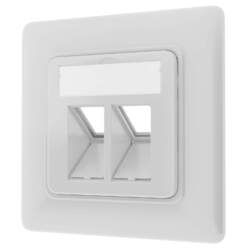 Netzwerkdose Unterputz Datendose Anschlussdose LAN Dose 2-Port Keystone Cat 7 8