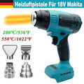 Elektrische Heißluftpistole 2000W Kabellos Heißluftgebläse für 18V Makita Akku
