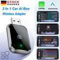 2in1 Wireless Carplay Android Auto Adapter USB Car Dongle CarPlay Wireless Stick