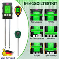 6 in 1 PH Wert Messgerät Bodentester Bodenmessgerät Lichtmesser Feuchtigkeit DHL