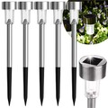 5X Solarleuchte set LED Gartenlampen Solarlampen für Außen wasserdicht silber
