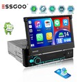 Carplay 4+64G 1 DIN 7 Zoll Flip Out Android 14 Autoradio GPS WIFI FM BT SAT NAVI