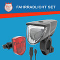 LED Fahrradlicht Set 50 Lux Osram Akku Fahrrad Beleuchtung Rücklicht Lampe StVZO
