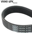 SKF VKMV 6PK1580 Keilrippenriemen für VW California T5 Bus (7EC, 7EF, 7EG, 7HF)