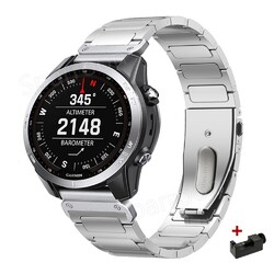 Titan Metall Armband Für Garmin Fenix 7 7X 6 6X 5 5X Plus 3 HR 965 Epix Pro Gen2