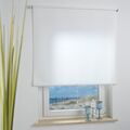 ourdeco® Springrollo Schnapprollo Mittelzugrollo Fenster Faden Weiß
