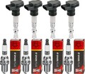 4x DELPHI Zündspule + CHAMPION Zündkerze für Mitsubishi Colt VI Z3_A Z2_A 1.3