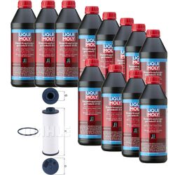 LIQUI MOLY DSG Getriebeöl 8100 12L MAHLE Getriebeölfilter für Audi A6 Avant 2.0