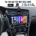 10" Android14 Apple Carplay Autoradio GPS DAB+ BT Für VW Golf VII MK7 2013-2017