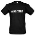 T-Shirt #Norman Hashtag Raute für Damen Herren und Kinder
