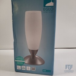 EGLO Tischlampe Slim, Tischleuchte, Nachttischlampe aus Metall und Glas... 82305