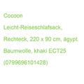 Cocoon Leicht-Reiseschlafsack, Rechteck, 220 x 90 cm, ägypt. Baumwolle, khaki EC