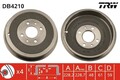 2x TRW Bremstrommel DB4210 für ALFA ROMEO  passend für FIAT LANCIA