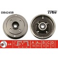 2x Bremstrommel TRW DB4245B passend für RENAULT DACIA